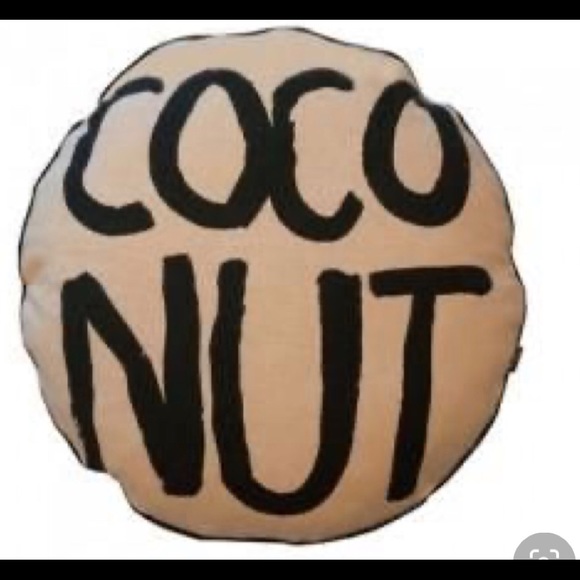 IN SEARCH OF: COCO NUT decorative round pillow - Picture 1 of 2